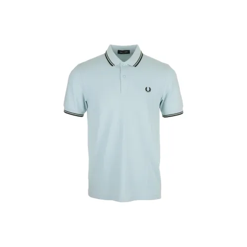 FRED PERRY Polo Shirts Men Light Blue