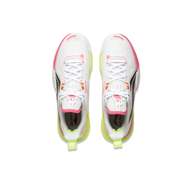 LiNing Speed 2.0 Low-Top Basketball Shoes Men's White Black Red-3
