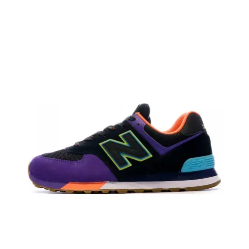 New Balance 574 Black Purple Orange Blue