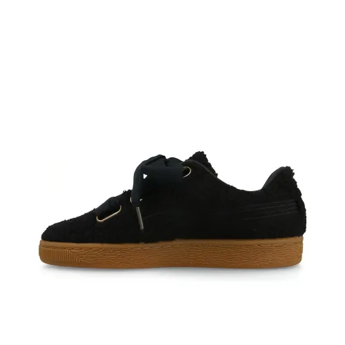 PUMA Basket Skateboard Shoes Women's Low-Top Black