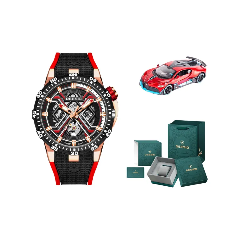DEESIO Xingji Gate Collection Automatic Mechanical Movement Rubber Strap Watch Men's Watches Cut Out Dial-11