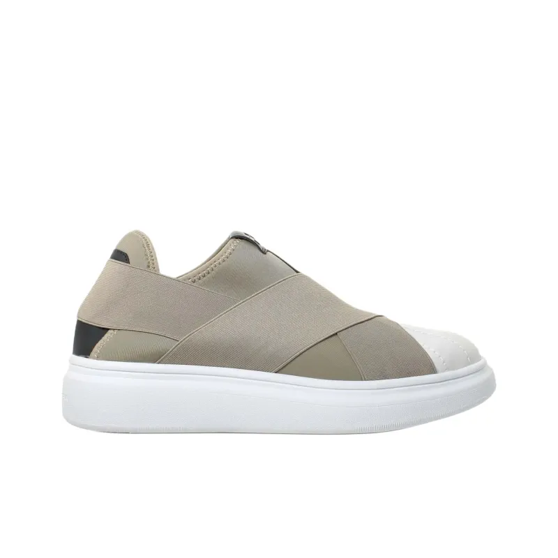 FESSURA Edge Low-Top Casual Shoes 4cm Women's Gray White-1