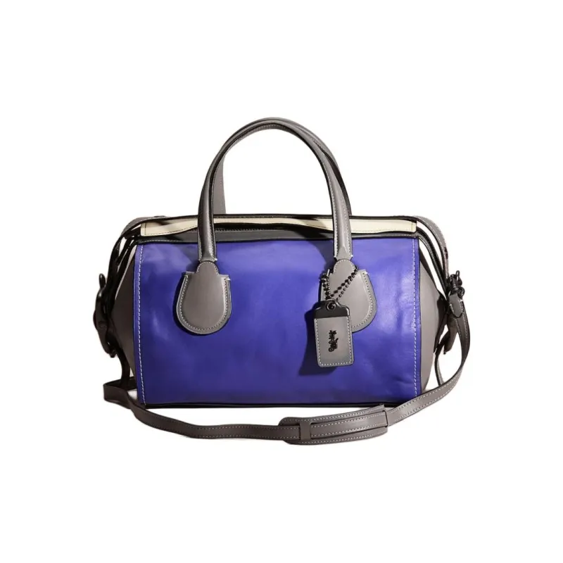 COACH Gloves Made Of Tanned Leather Crossbody Handbags Large Size Unisex Silver/Purple Blend Gray-0