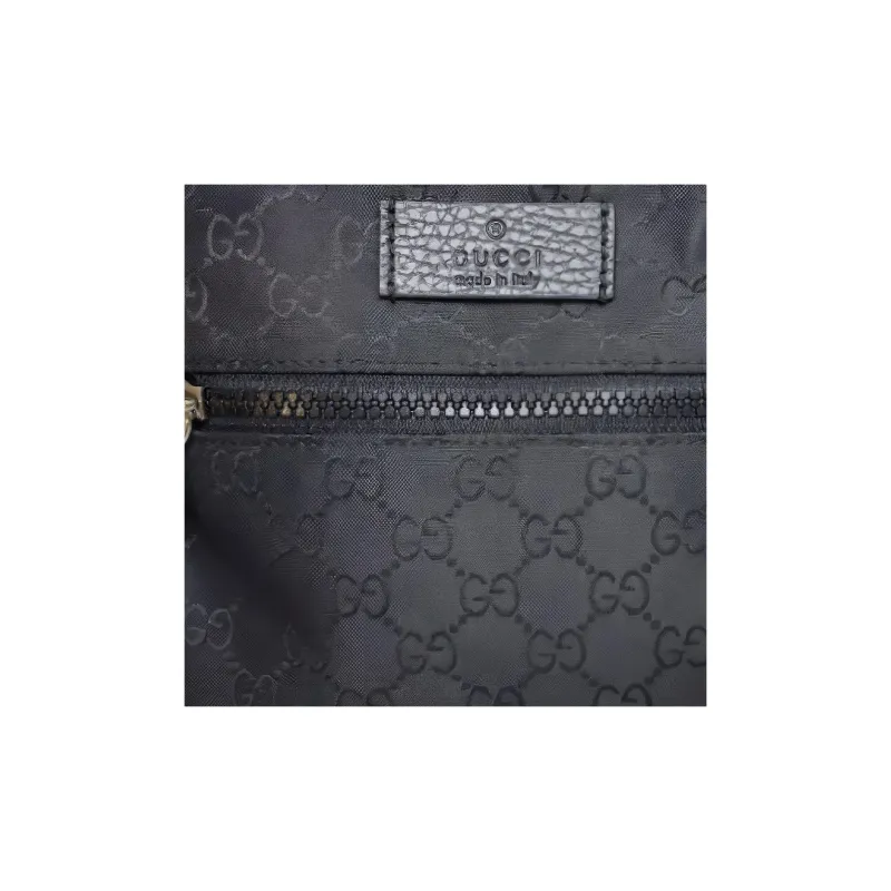 GUCCI Fabric Crossbody Bag, Shoulder Bag Men's Black-4