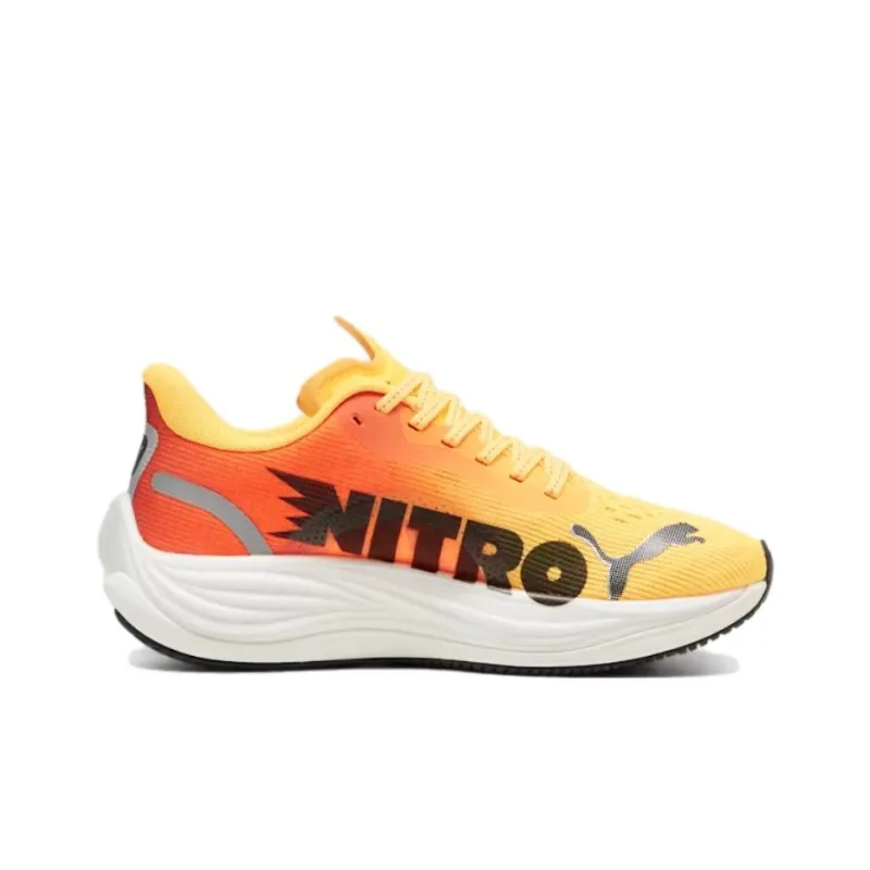PUMA Velocity Nitro 3 Anti Slip Wear Resistant Low Top Long Distance Running Shoes Women's Yellow Orange-1