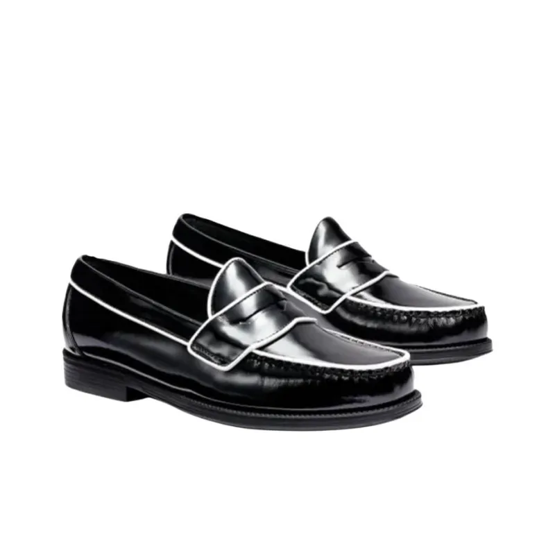 G.H. Bass & Co. Logan Piping Easy Weejuns Loafers Men's Black-2