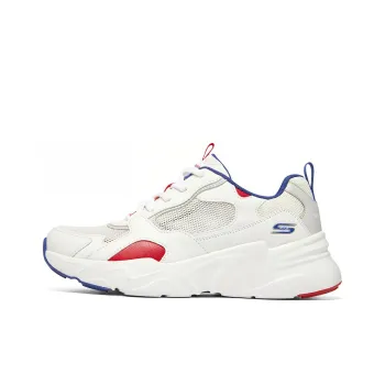 Skechers BOBS BAMINA Cushioning Anti Slip And Wear Resistant Mid Top Casual Shoes Women's White Blue Red