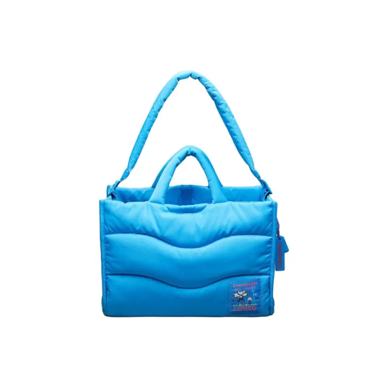 Coachtopia Recycled Polyester Tote Bag, Shopping Bag, Shoulder Bag, Crossbody Bag, Handbag Tubas Women's Surfing Blue-0