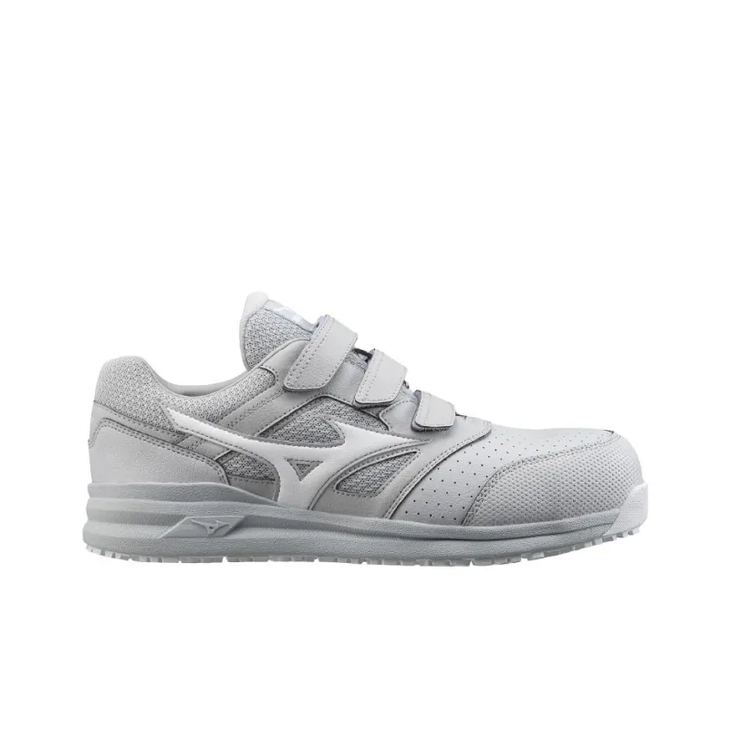 Mizuno Almighty Slip Resistant, Abrasion Resistant, Breathable Low Top Casual Shoes Unisex Gray White-1