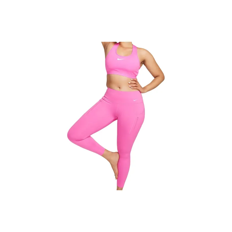 Nike Firm-Support High-Waisted 7/8 Leggings With Pockets Athletic Trousers Women's Pink-3