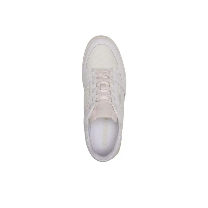 COACH Clip Court Low Top Skateboard Shoes Men's White-3