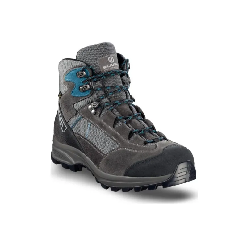 SCARPA Kailash Lite GTX Cushioning Wear-Resistant High-Top Hiking Shoes Unisex Gray Blue-1