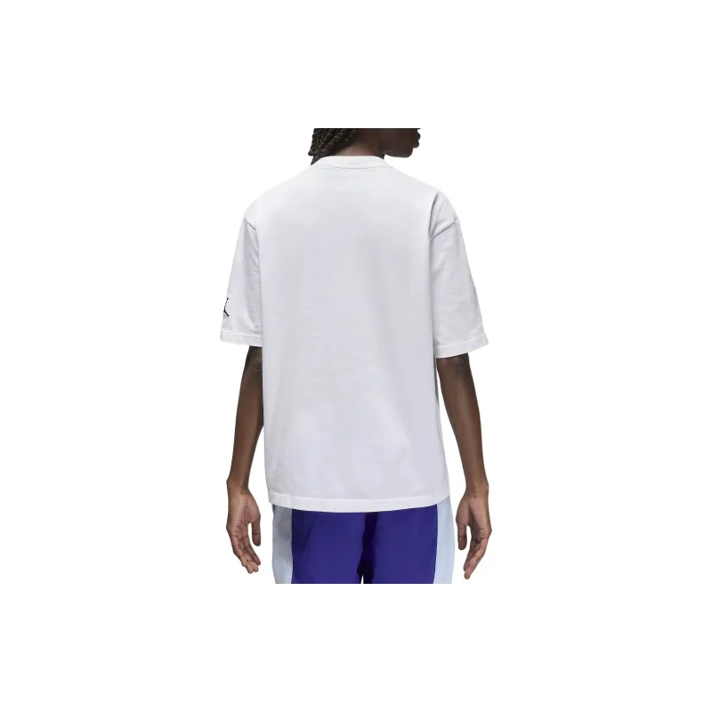 Jordan x Fédération Française De Basketball Sport Drop Shoulder Sleeve T-Shirt Men's White/Ancient Royal Color-1
