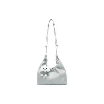 MEXICAN PU Shoulder Bag, Crossbody Bag Medium Size Women's Gray Blue/Gray White/Cherry Blossom Pink