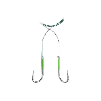 Jiadiaoni M6000 Series Fishing Hook, Double Hook With No Knotting Line Barbed Hook