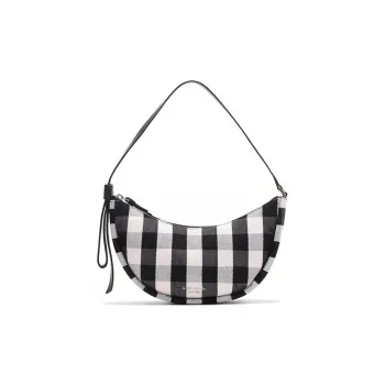 Kate Spade Smile Fabric Handbag, Shoulder Bag Women's Black Ecru