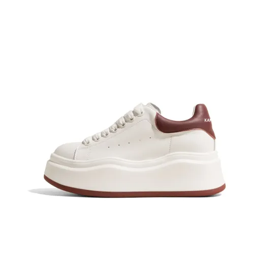 KODI Lightweight Wear Resistant And Slip Resistant Low Top Casual Shoes Women's White Black Tail/White Red Tail