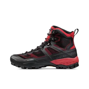 MAMMUT Ducan High GTX Cushioning, Wear Resistant High Top Mountaineering & Hiking Shoes Men's Black Red