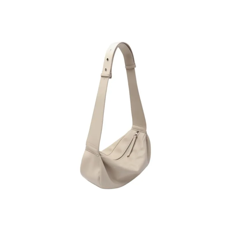 MZ HOUGE PU Soft Leather Dumpling Bag Versatile Shoulder Bag Tubas Women's Pink/Blue/Black/Ecru-7