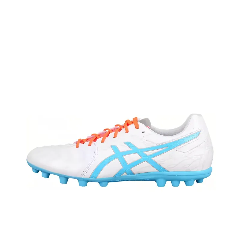 Asics Ds Light Club AG Rubber Short Studs Anti Slip Wear Resistant Soccer Shoes Men's White Blue-0