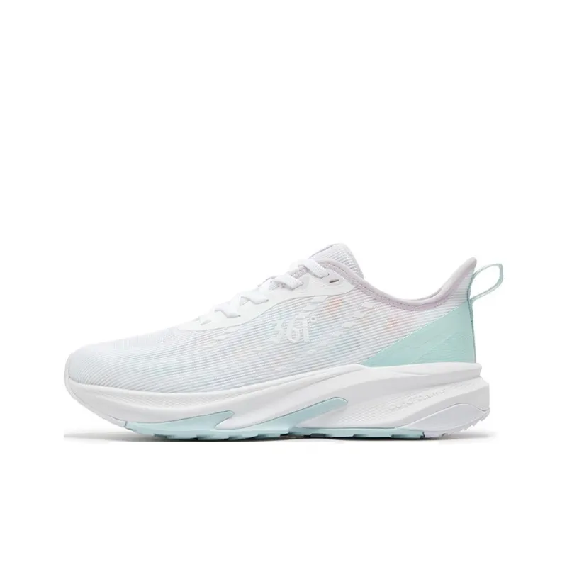 361° Cushioning, Wear Resistant Low Top Casual Running Shoes Women's White Blue-0