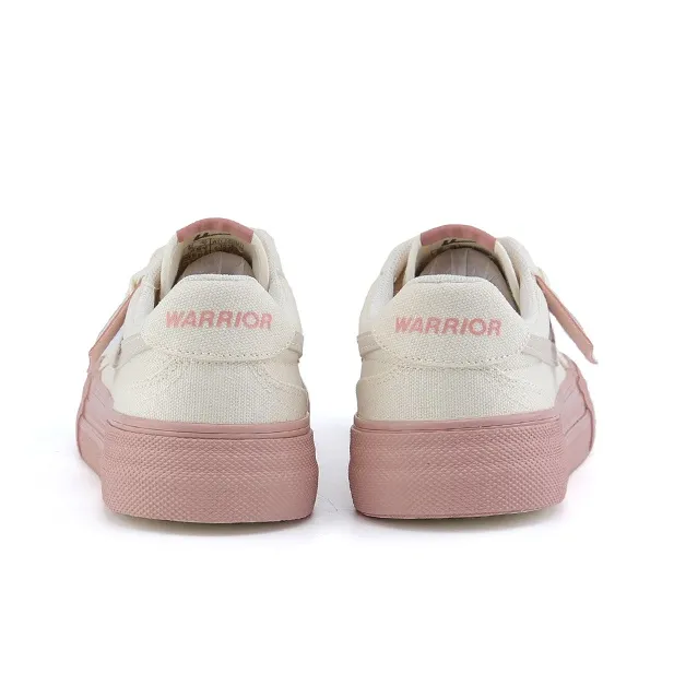 Warrior Wear resistant, Lightweight, Breathable, And Non slip. Low Top Canvas Shoes Women's Beige Pink-4