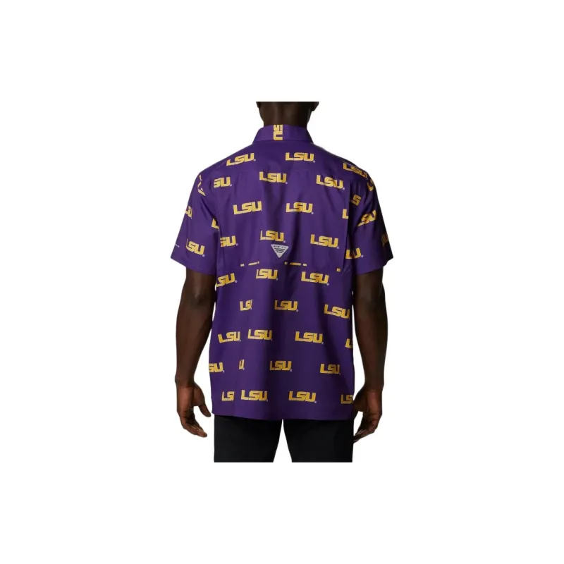 Columbia Collegiate PFG PFG Super Slack Shirt Men's Purple-1
