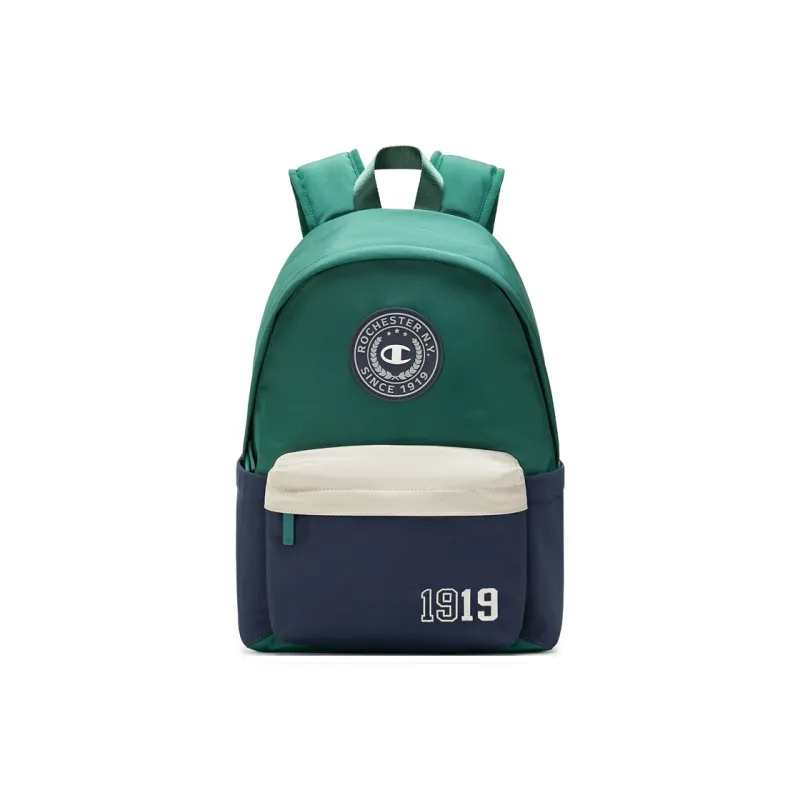Champion Fabric Backpack Medium Size Unisex Dark Blue/Green/Yellow Brown/Dark Brown-4
