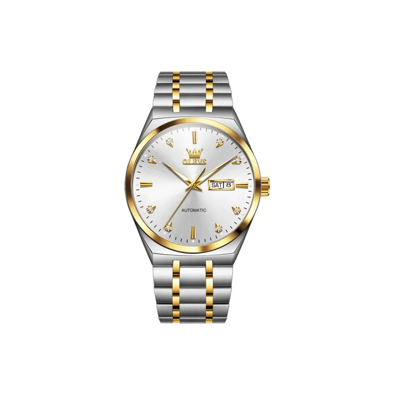 OLEVS Wisdom Series Mechanical Movement Watch Men's Watches White Dial-12