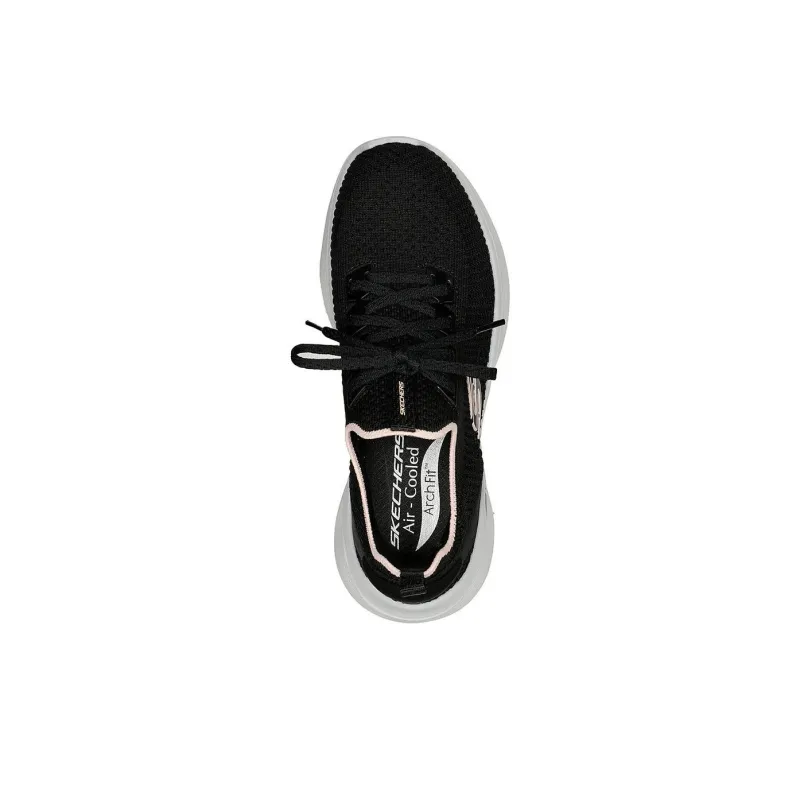 Skechers Arch Fit Slip Resistant Low Top Casual Running Shoes Women's Black-2
