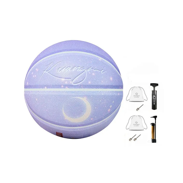 Kuangmi Dream Series Microfiber Leather Basketball Purple Size 7 Ball Training Unisex-1