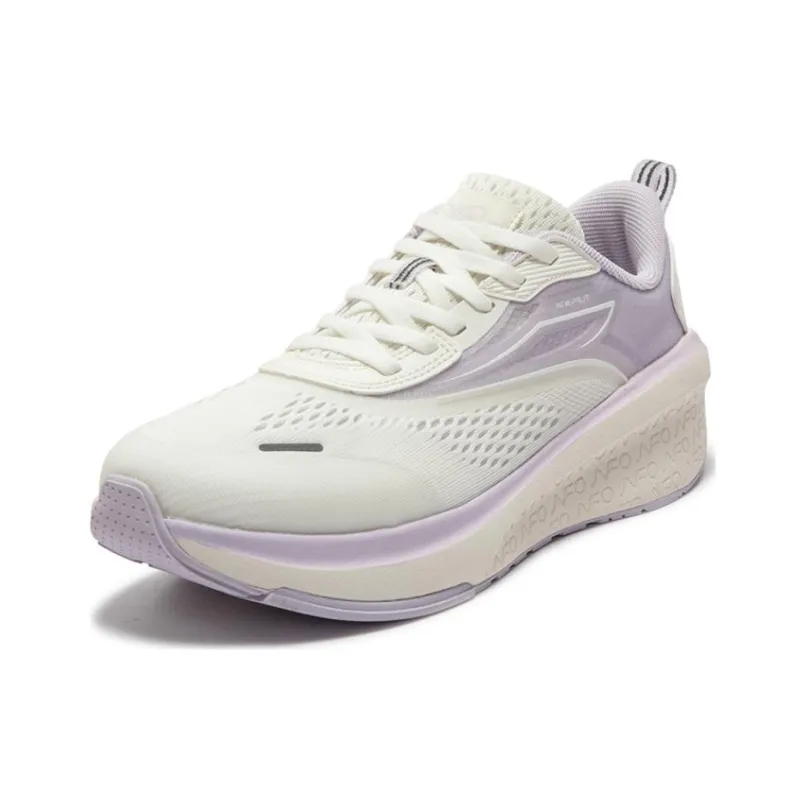 361° Anti-Slip Wear-Resistant Low-Top Casual Running Shoes Women's White Purple-1