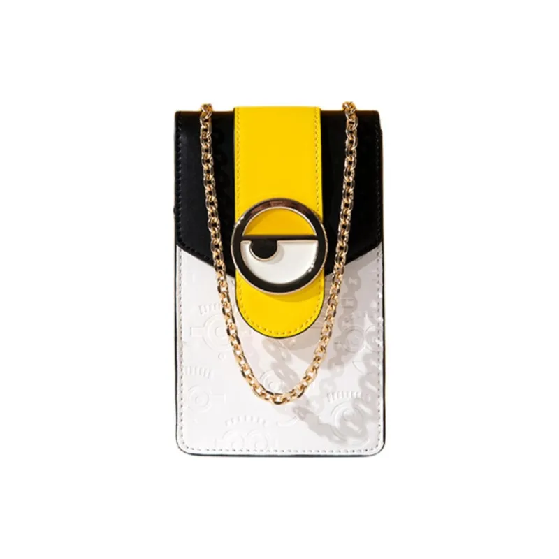 MINIONS Imitation Leather Shoulder Bag Crossbody Bag Small Size Women's Yellow/Black/White-0