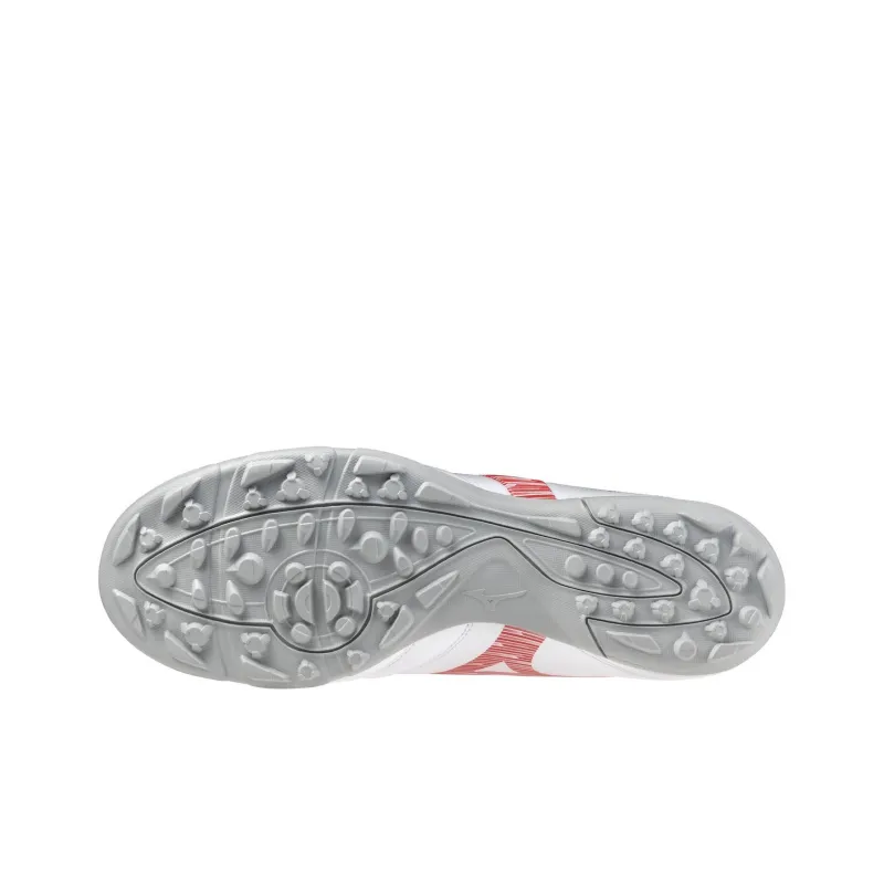 Mizuno Monarcida AG Rubber Short Studs Cushioning Wear Resistant Soccer Shoes Unisex White Red-4
