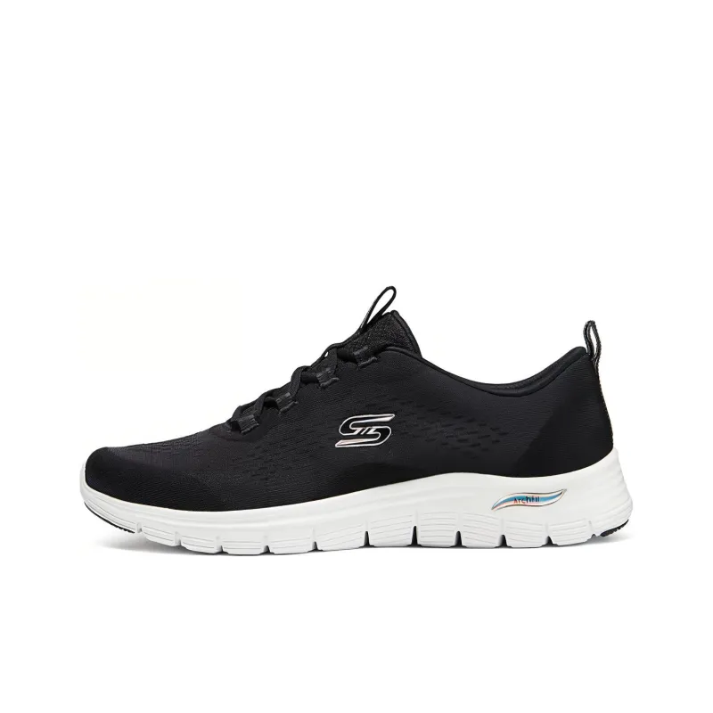 Skechers Cushioned Wear Resistant Breathable Low Top Casual Running Shoes Women's Black-0