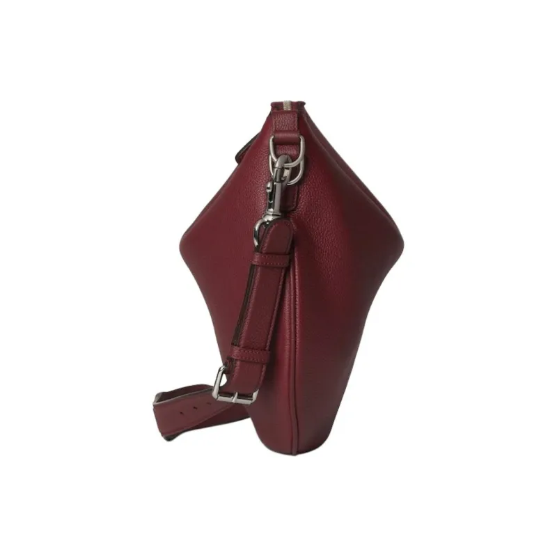 GUCCI Grained Soft Leather Shoulder Bag Crossbody Bag Small Size Unisex Red-2