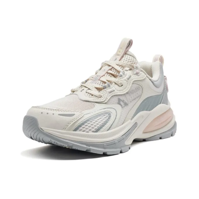 XTEP Genesis 3.0 Cushioning Wear-Resistant Low-Top Outdoor Shoes Women's White Gray-1