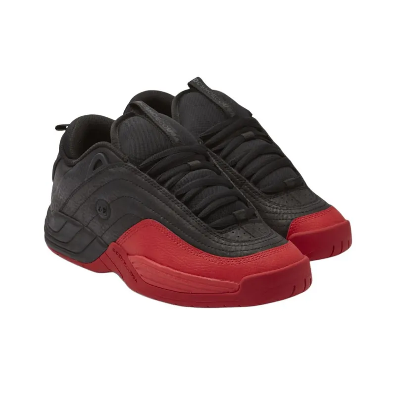 DC Shoes Low Top Casual Shoes Men's Black Red-2