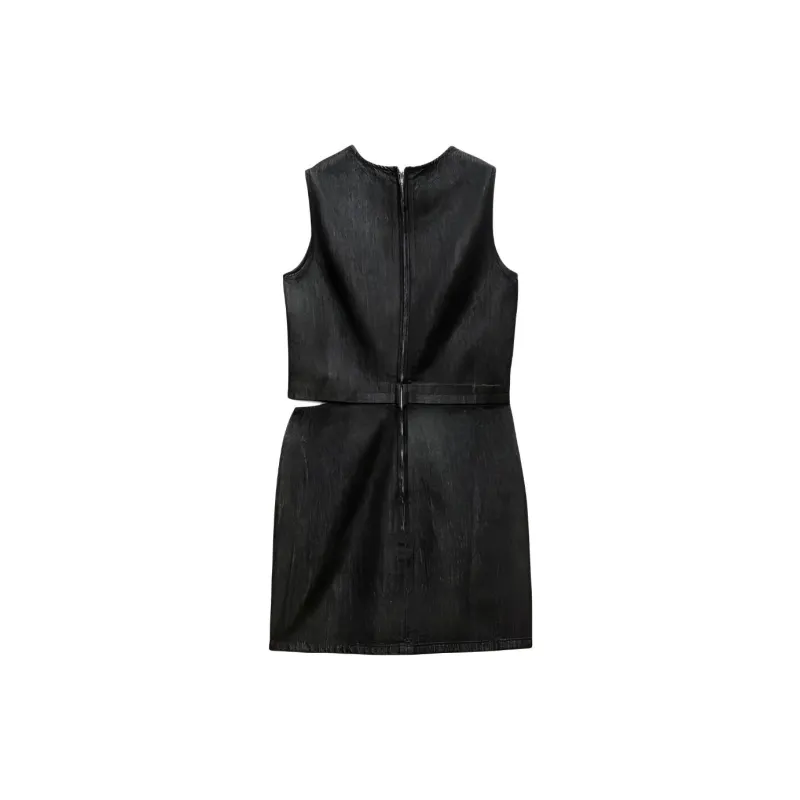 ZARA Sleeveless Dress Women's Deep Indigo Cyan-1