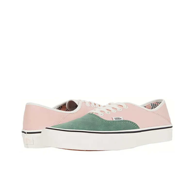 Vans Authentic Durable Lightweight And Breathable Low-Top Skateboard Shoes Unisex Pink Green-1