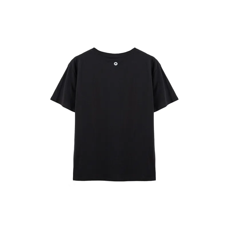 Merry City Drop Shoulder Sleeve T Shirt Women's Black-1