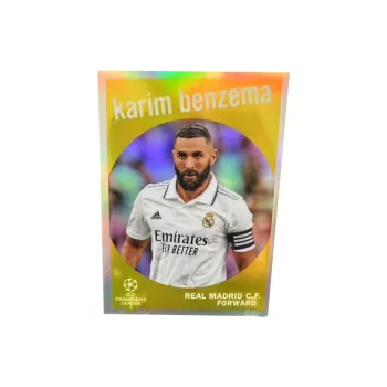 Topps Champions League FINEST Vintage Card France Real Madrid Karim Benzema Soccer Star Card Sports Cards 1 Pc