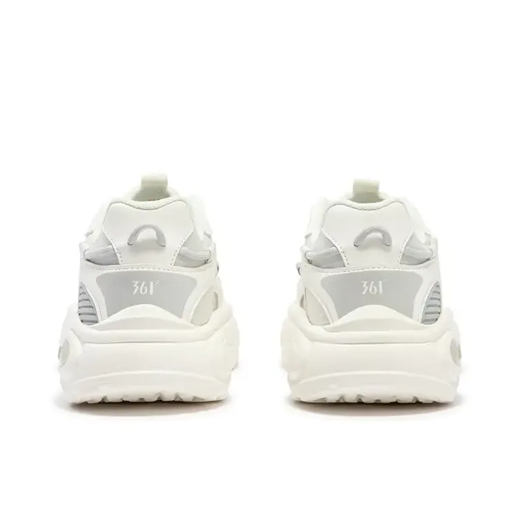 361° Durable Breathable Low Top Chunky Sneakers Men's White Gray-3
