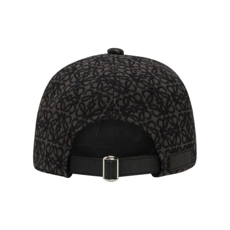 LOEWE Leather Baseball Caps Men's Black-2