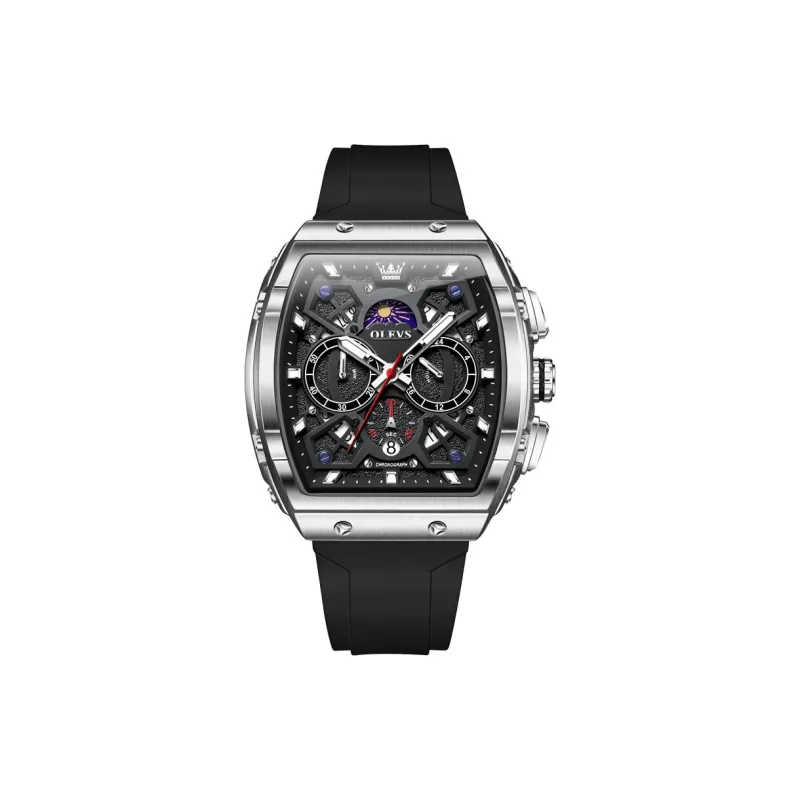 OLEVS Play The Cool Series Quartz Movement Watch Men's Watches Black Dial-1