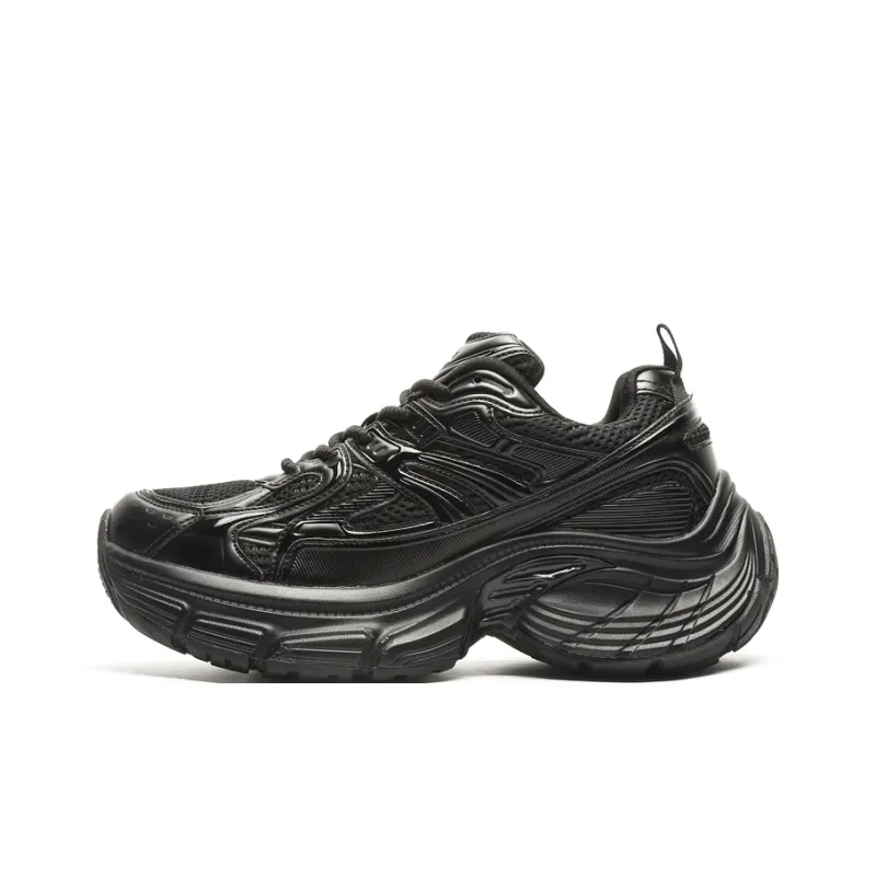 BLVCK PARIS Anti-Slip Wear-Resistant Breathable Height Increasing Low-Top Chunky Sneakers Unisex-1