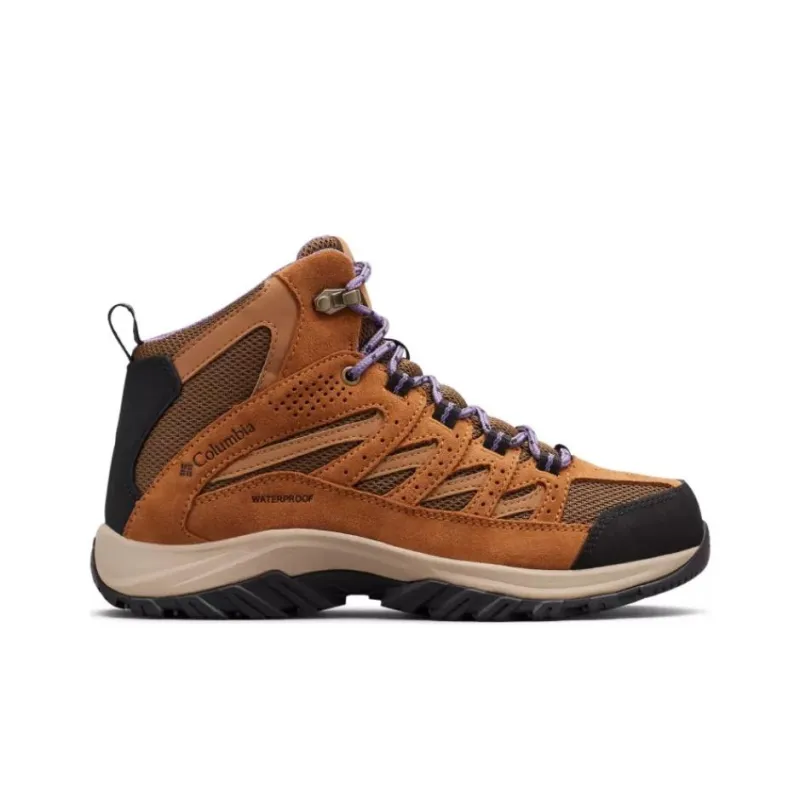 Columbia Crestwood Wear-resistant And Waterproof Mid-Top Hiking Shoes Women's Brown-1