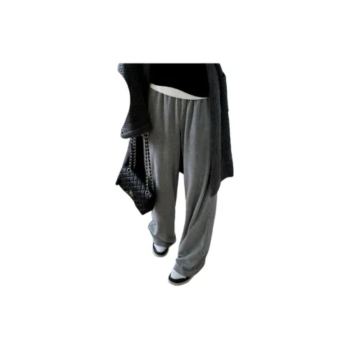 QIANGKOUPAOCAI Casual Pants Women's Gray