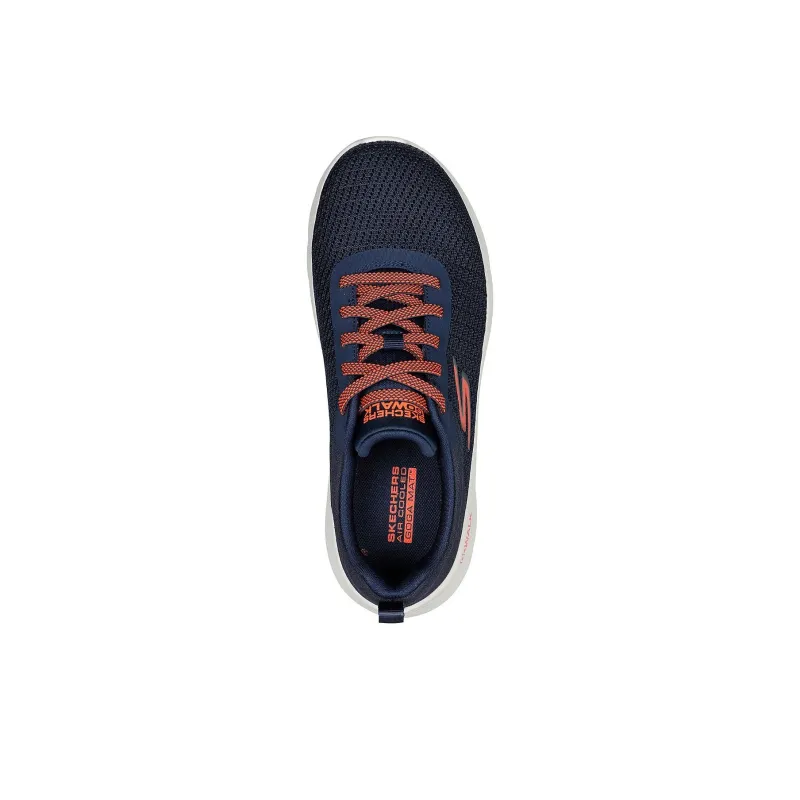Skechers Go Walk Flex Casual Shoes Women's Low Top Black/White/Orange-1