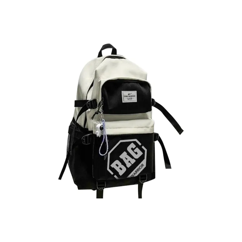 Warrior Nylon Laptop Backpack Regular Unisex Black/White-24